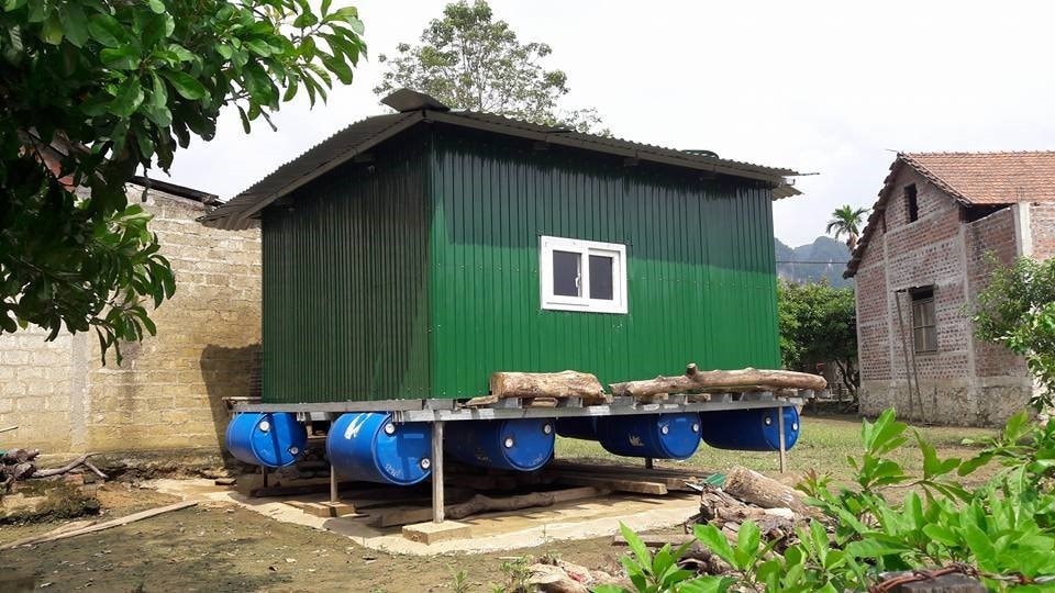 In flood-prone areas